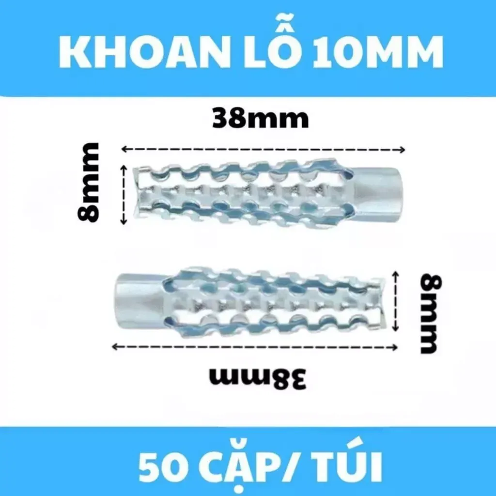 Tắc kê sắt 8x38 mm Rẹc Rẹc